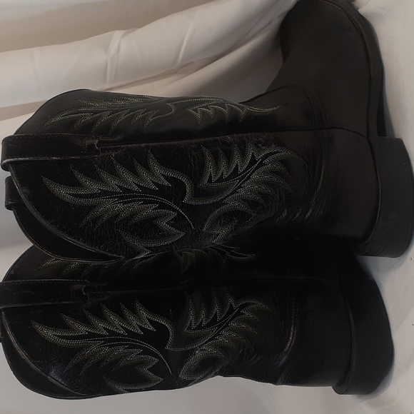 Ariat Men's Heritage Stockman Black Leather Cowboy Boots. Style 10009594. - Picture 6 of 16